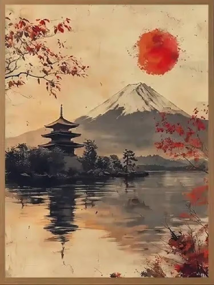 Japanese Lifestyle Game - Dipinto a olio con numeri, stile